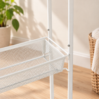 Slim 3-Tier Bathroom Rolling Cart