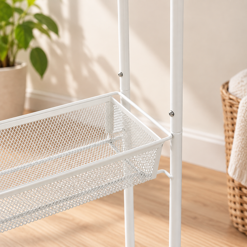 Slim 3-Tier Bathroom Rolling Cart