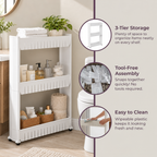 3-Tier Narrow Rolling Organizer Cart