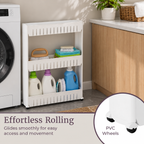3-Tier Narrow Rolling Organizer Cart