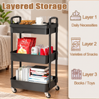 3-Tier Rolling Drawer Storage Cart